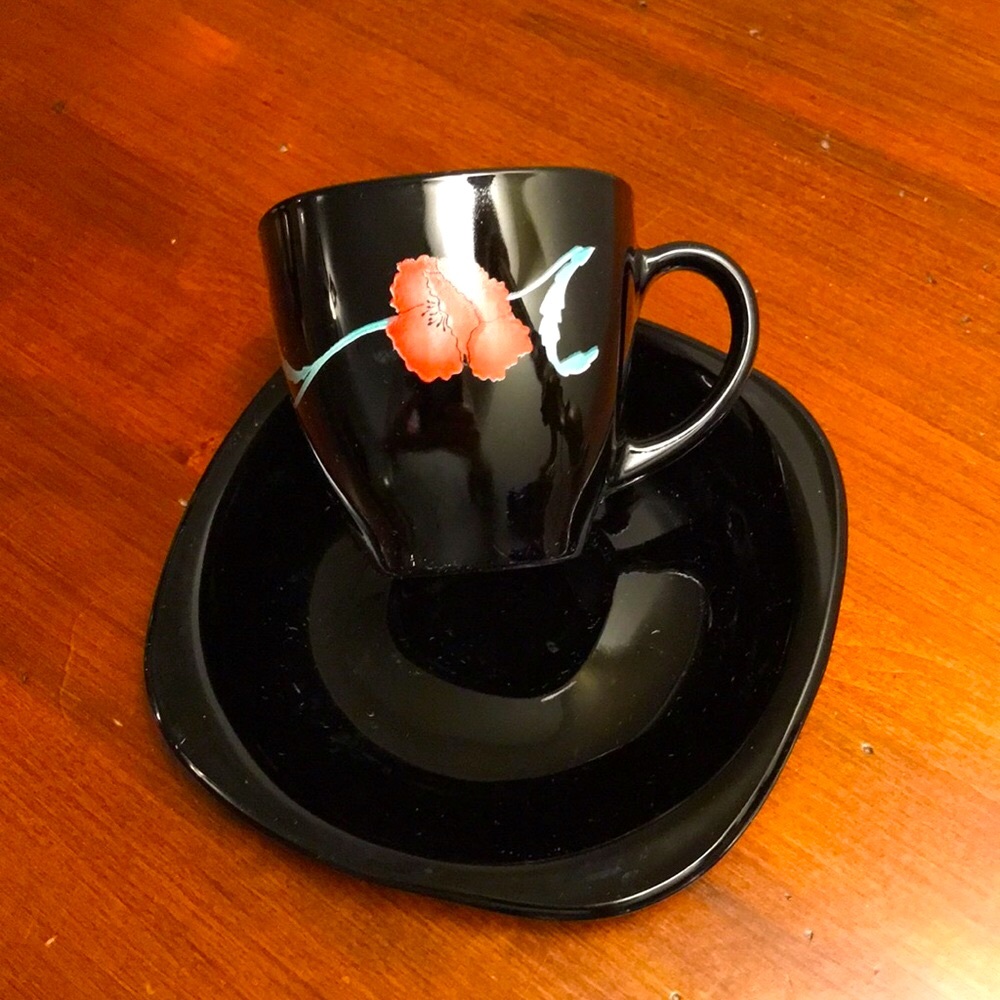 Made In France Stamped Demitasse Espresso Cup and Saucer - Picture 3 of 13